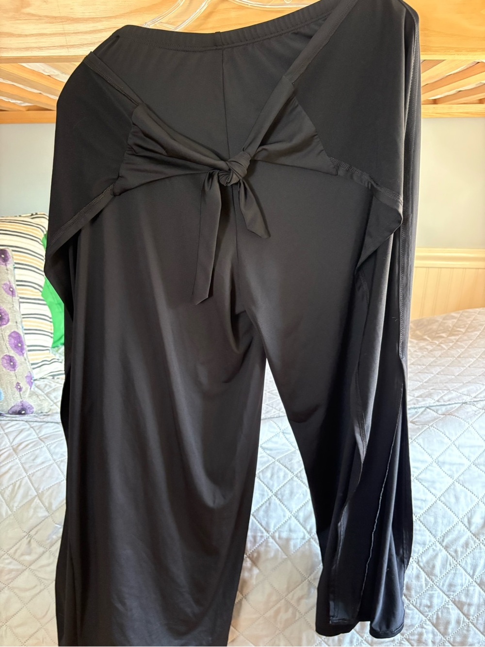 Lands' End Black Women's Swim Cover-Up Pants